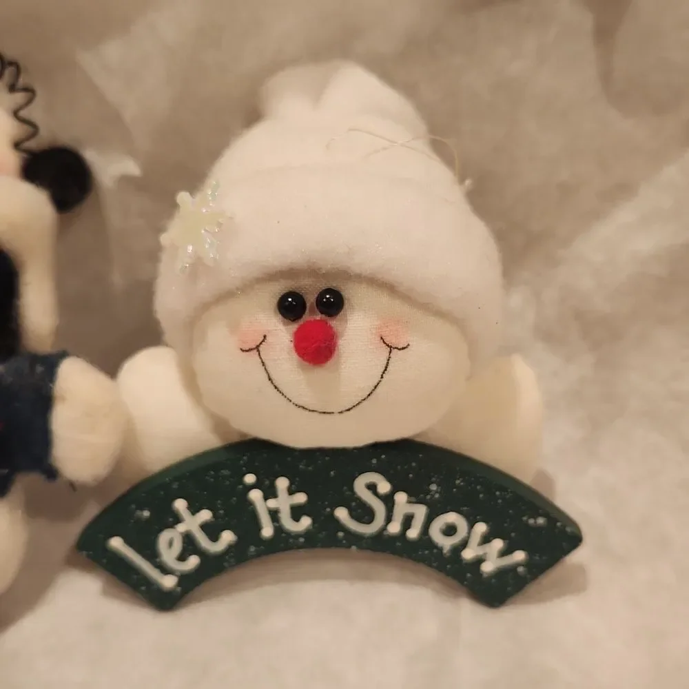 Snowman Christmas Ornaments Set of 2